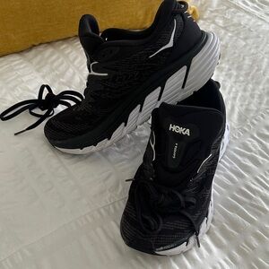 Hoka Black and Gray Athletic Shoes Gaviota